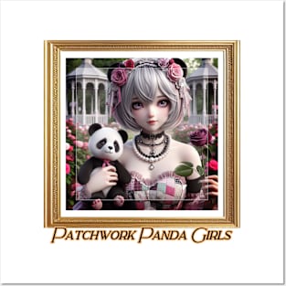 Patchwork Panda Girls Posters and Art